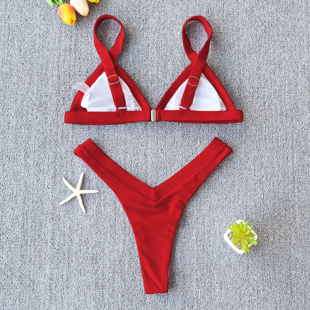 Summer Bikini Set - Neon Red